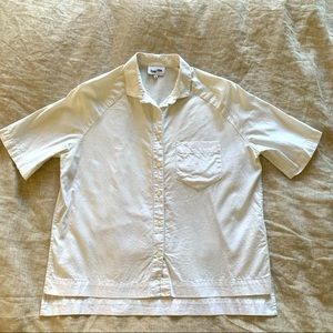 Frank + Oak white button down shirt